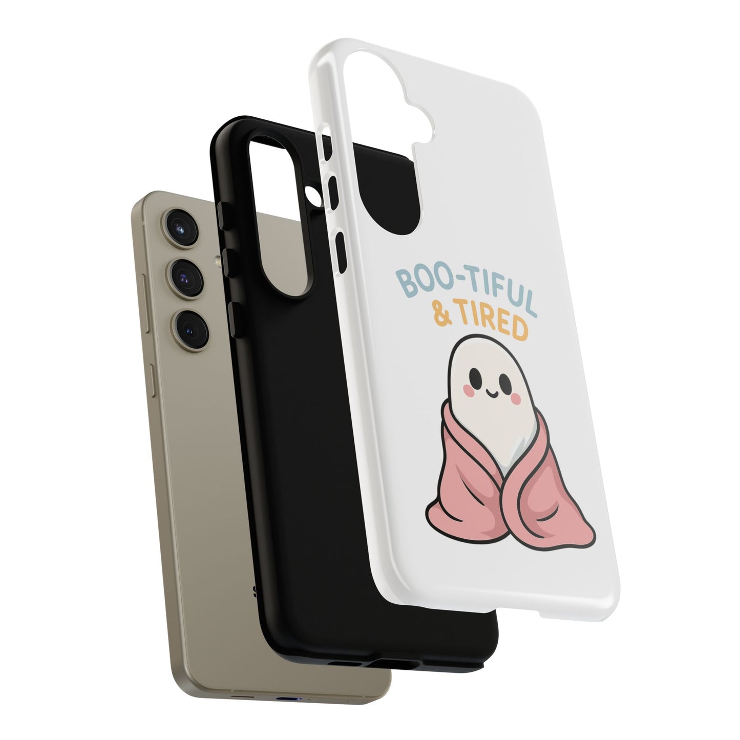 Boo-tiful & Tired Phone Case, Halloween-Themed Design