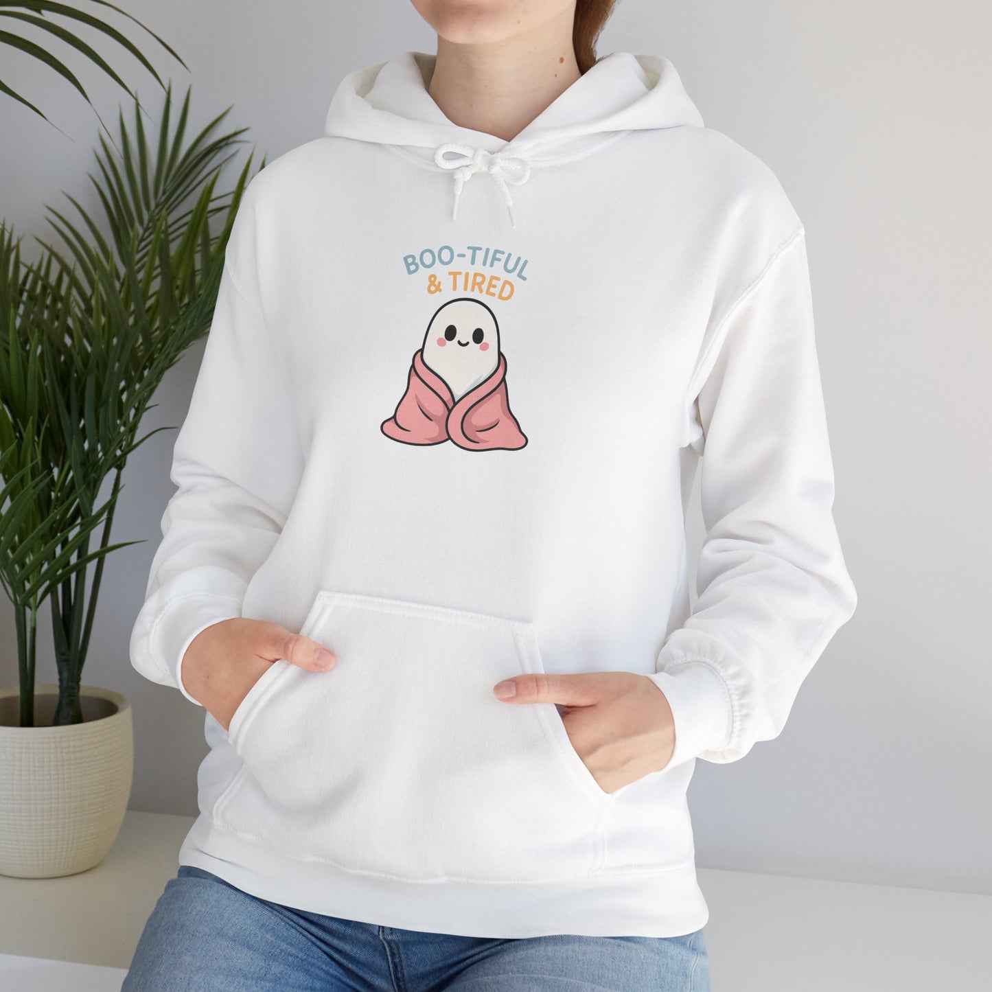 Boo-tiful Ghost Halloween Hoodie, Cute-Cozy Fall Vibes
