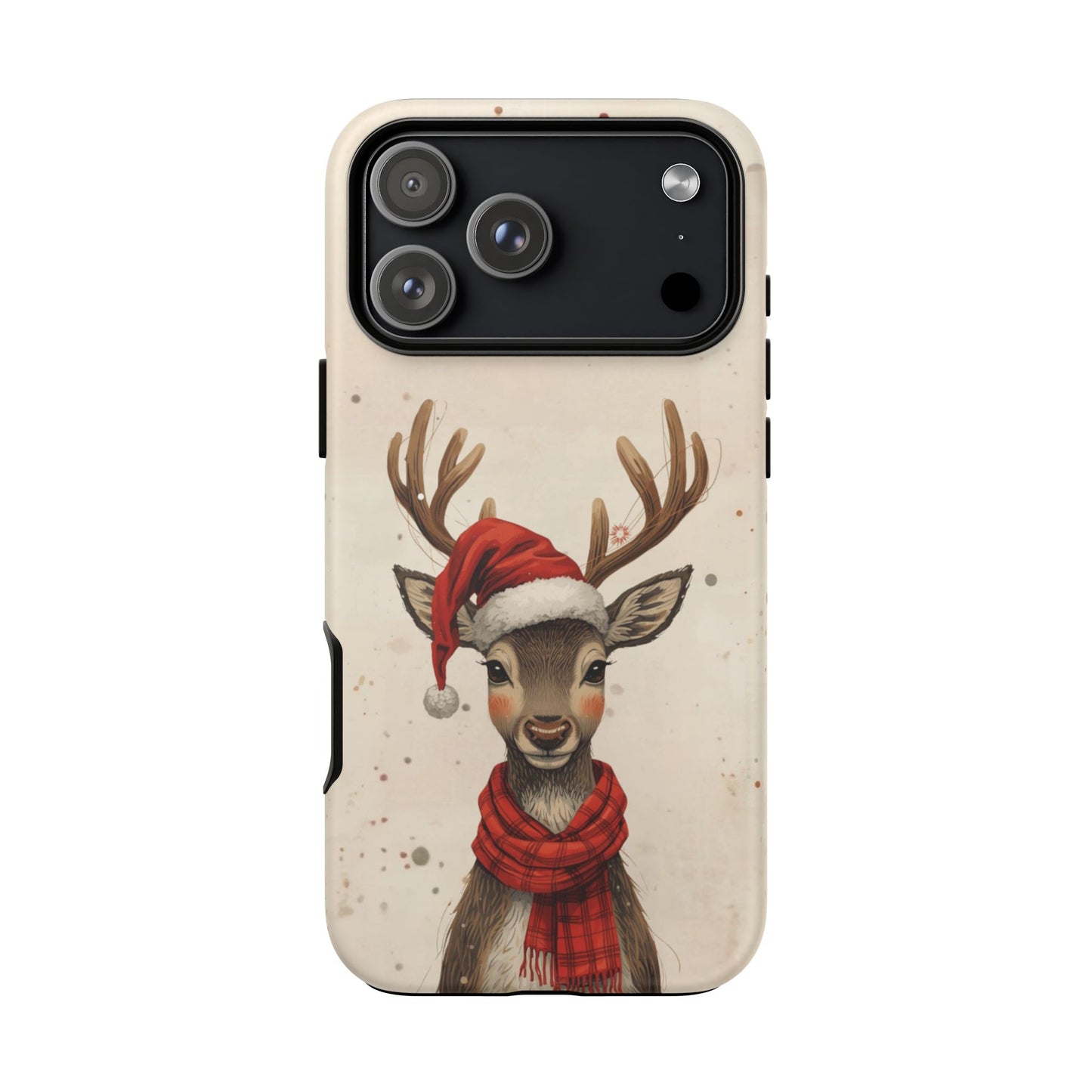 Christmas Reindeer Phone Case, Dual Layer Phone Case for Iphone 17, 16, 15, 14, 13, 12, 11