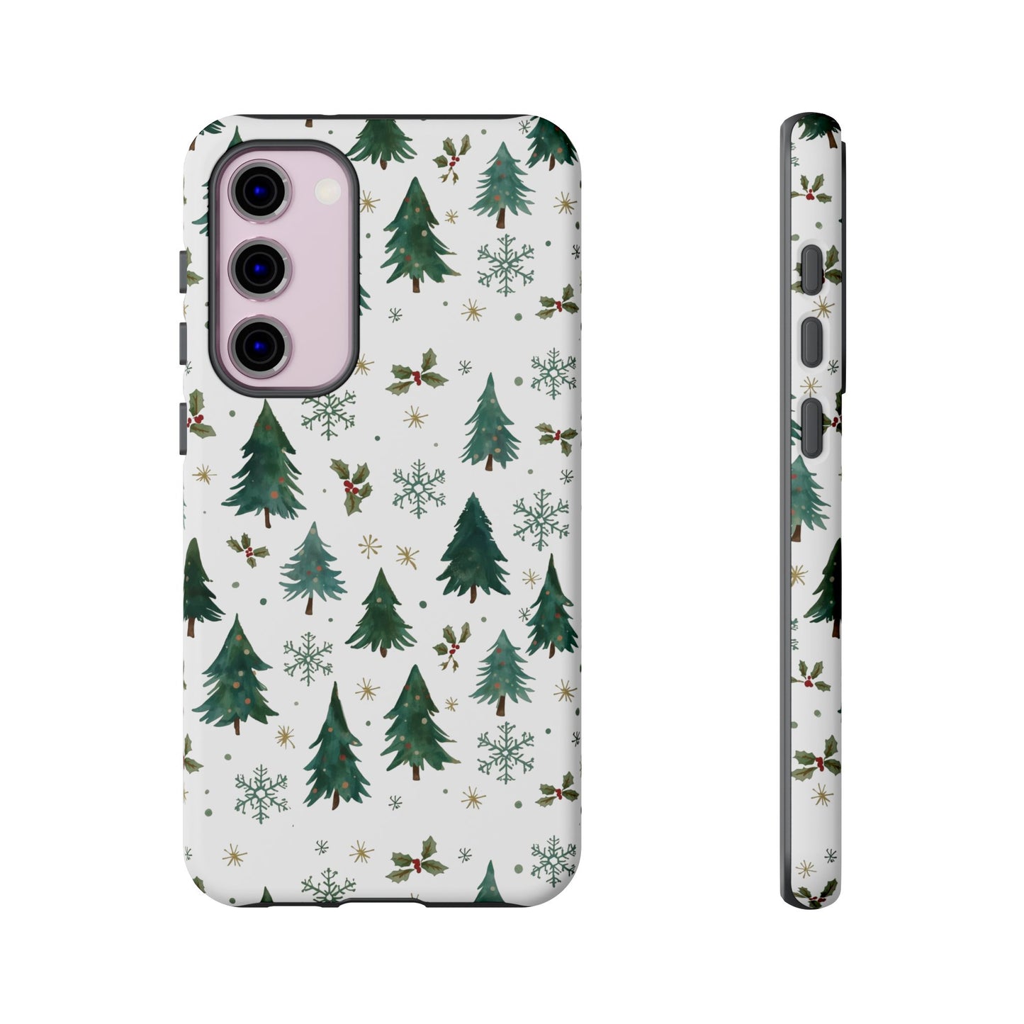 Winter Forest Phone Case, Christmas-Themed Dual Layer Phone Case for Iphone 17, 16, 15 & Samsung