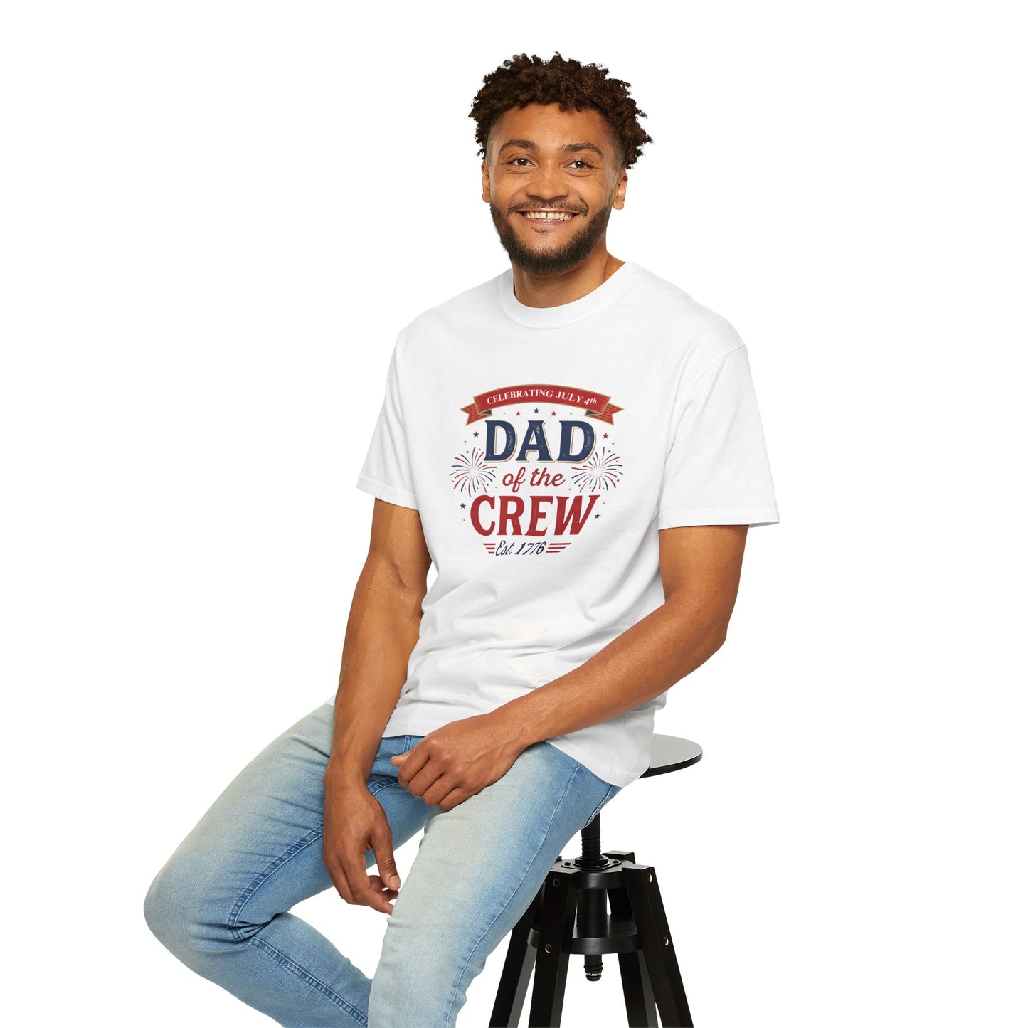 Dad of the Crew T-Shirt — Patriotic 4th of July Tee, Independence Day Shirt