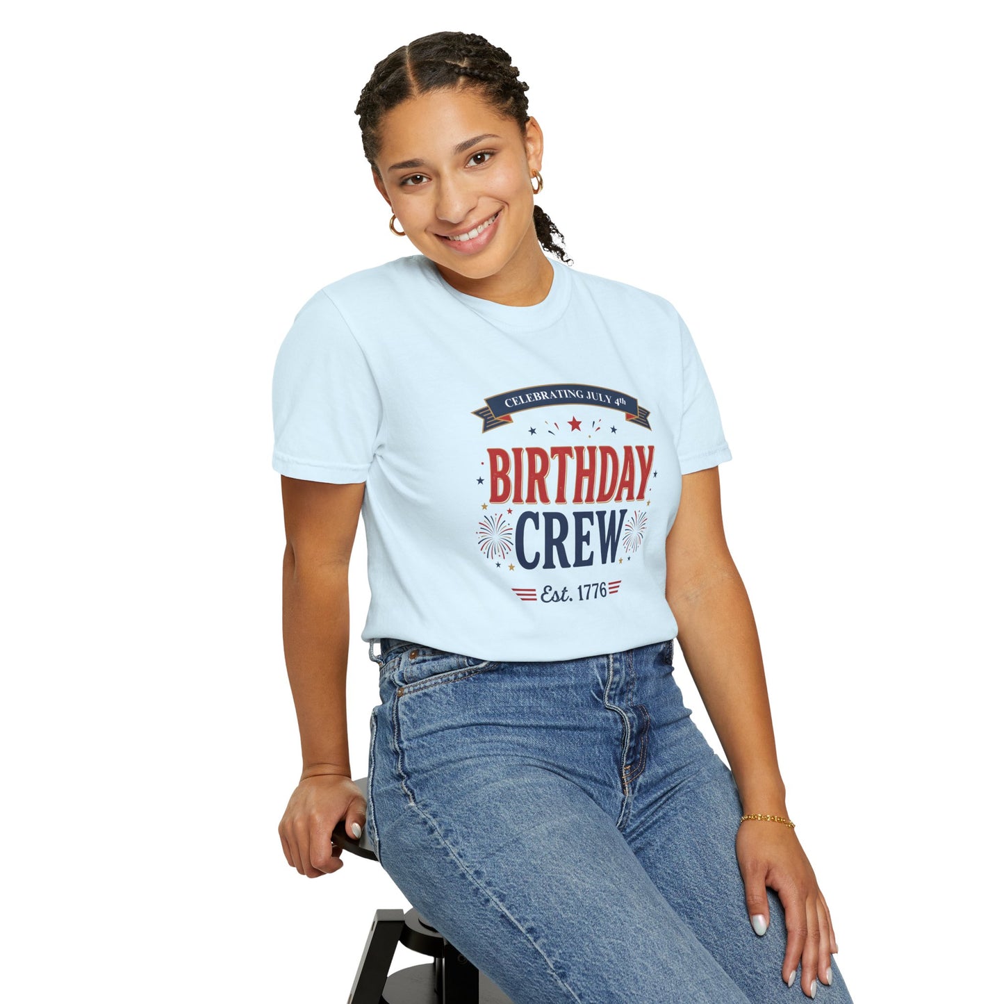 Birthday Crew T-Shirt — Patriotic Celebration Tee, 4th of July Shirt, Independence Day Gift