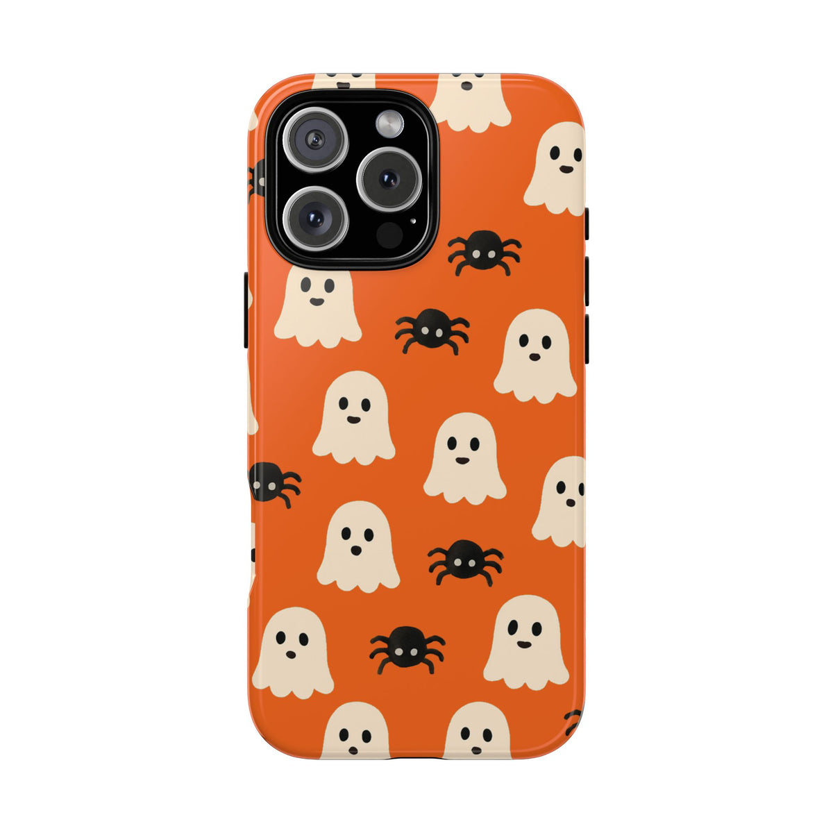 Cute Halloween Phone Case with Ghosts and Spiders, Spooky Gift, Fall Accessory, Unique Halloween Decor, Mobile Protection