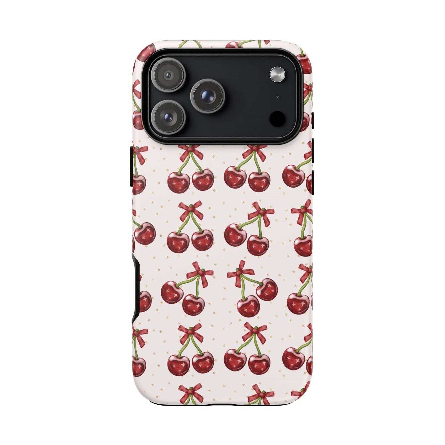 Cherry Pattern Phone Case — Cute Red Cherry Protective Phone Cover