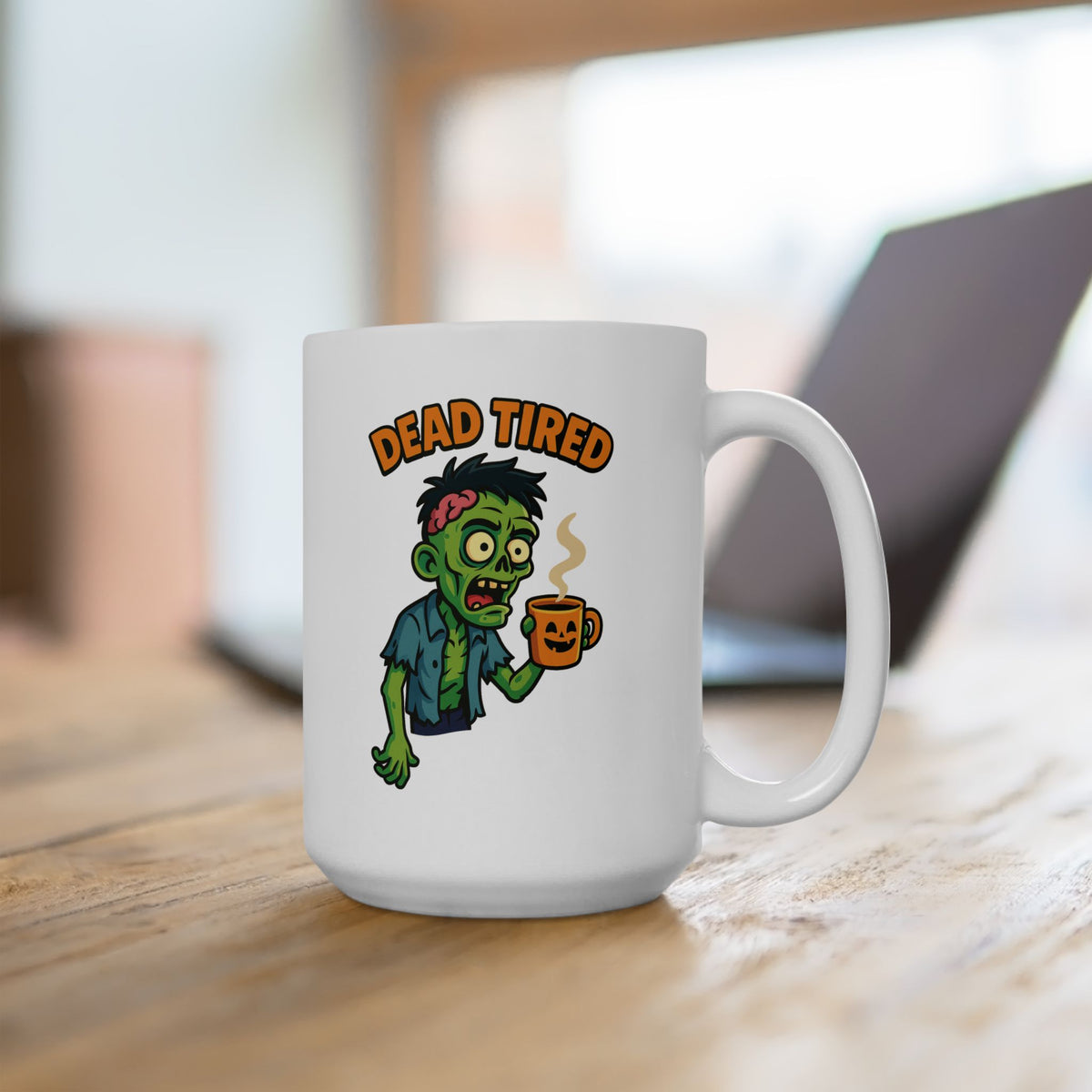 Funny Ceramic Mug, Zombie-Themed Halloween Decor