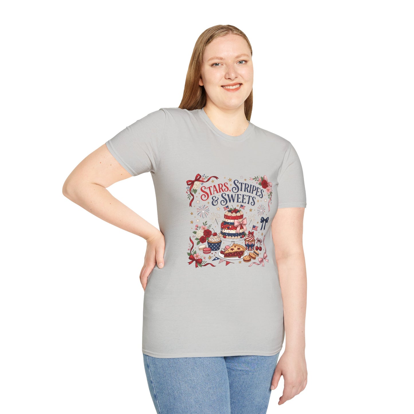 Stars, Stripes & Sweets T-Shirt — Patriotic 4th of July Dessert Graphic Tee