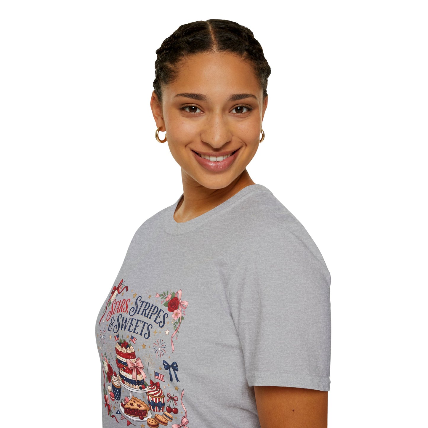 Stars, Stripes & Sweets T-Shirt — Patriotic 4th of July Dessert Graphic Tee