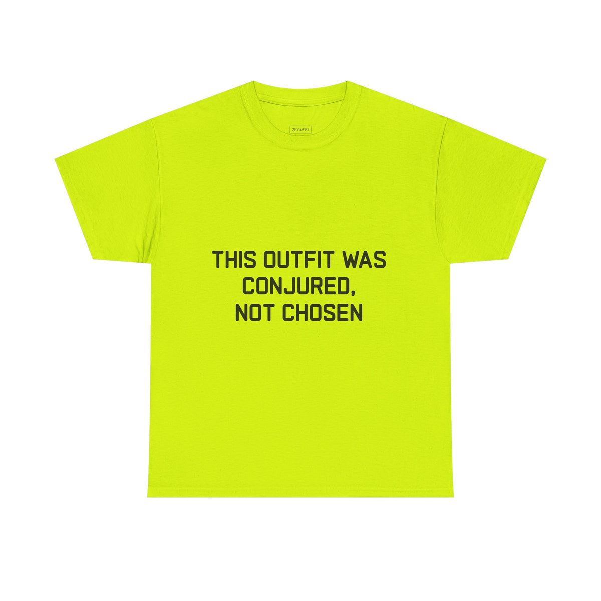 Unisex Heavy Cotton Tee - 'This Outfit Was Conjured, Not Chosen' - Funny Halloween T-shirt