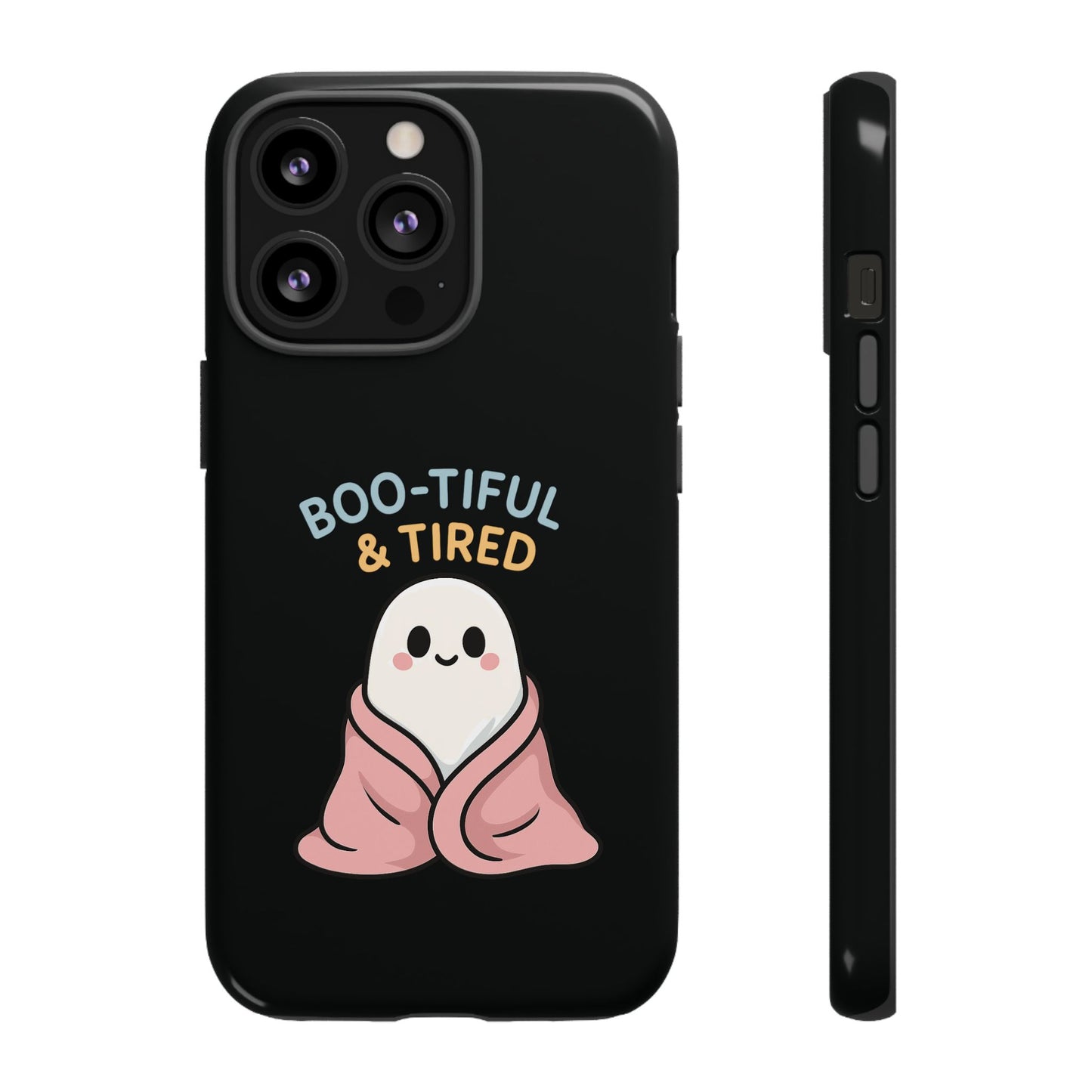 Boo-tiful & Tired Phone Case, Halloween-Themed Design