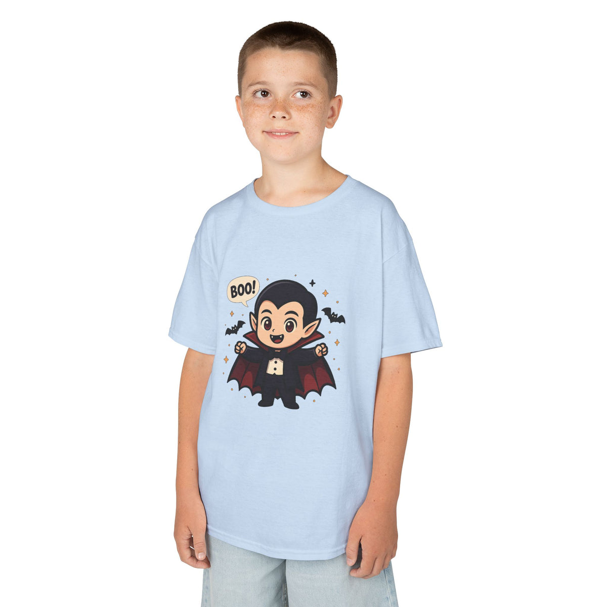 Cute Halloween Kids Tee, Spooky Costume Top, Kids Vampire Shirt, Halloween Party Apparel, Boo Design Tee