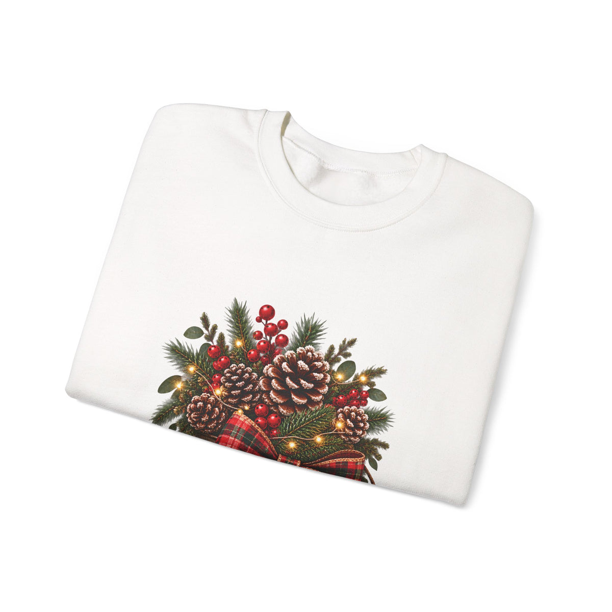Christmas Pinecone Basket Crewneck Sweatshirt
