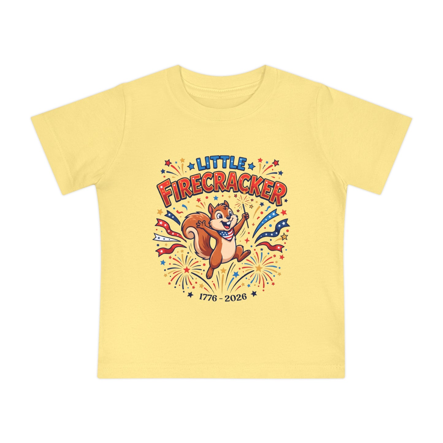 Little Firecracker Baby T-Shirt — 4th of July Patriotic Infant Tee