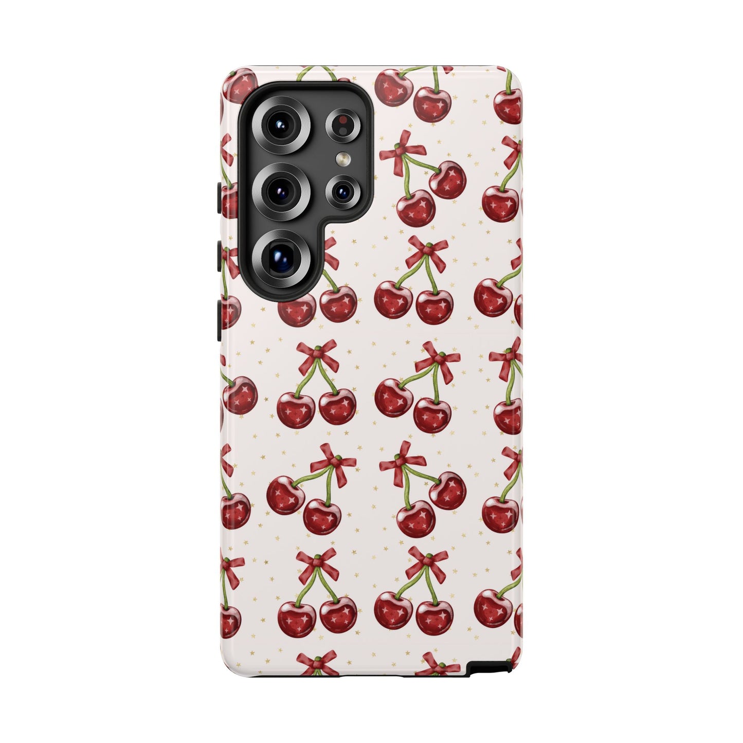 Cherry Pattern Phone Case — Cute Red Cherry Protective Phone Cover