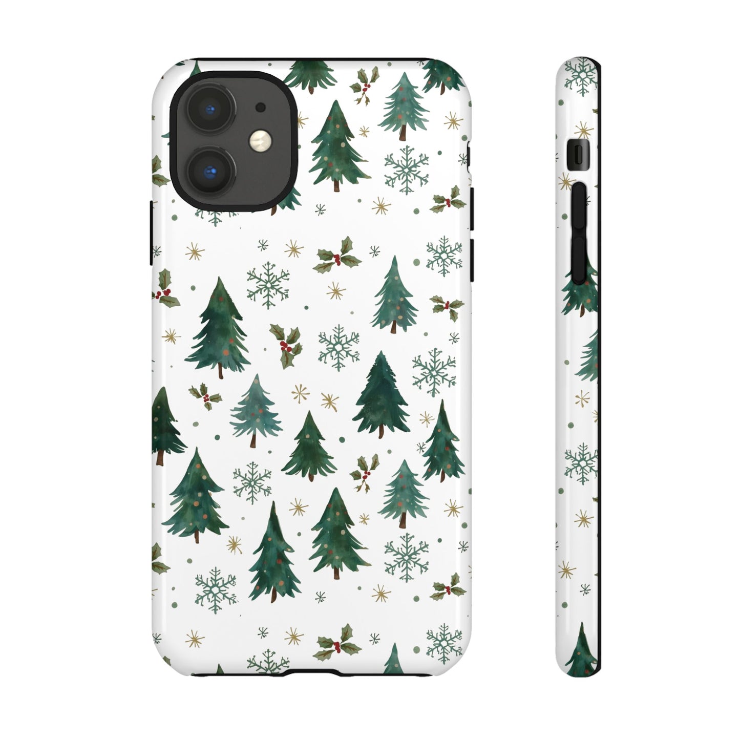 Winter Forest Phone Case, Christmas-Themed Dual Layer Phone Case for Iphone 17, 16, 15 & Samsung