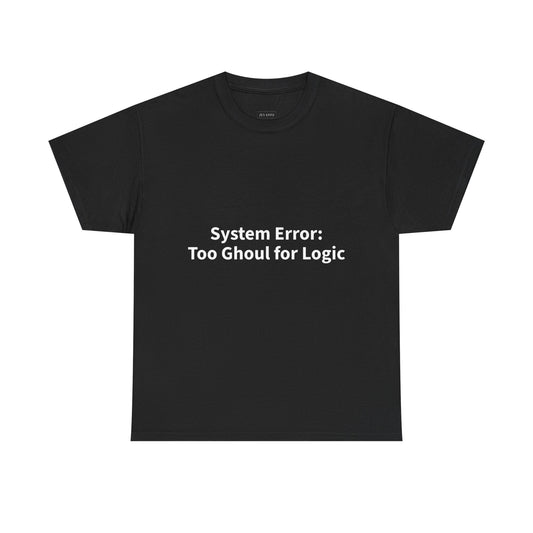 System Error Tee - Unisex Heavy Cotton Shirt, Perfect for Halloween, Geeky Fun