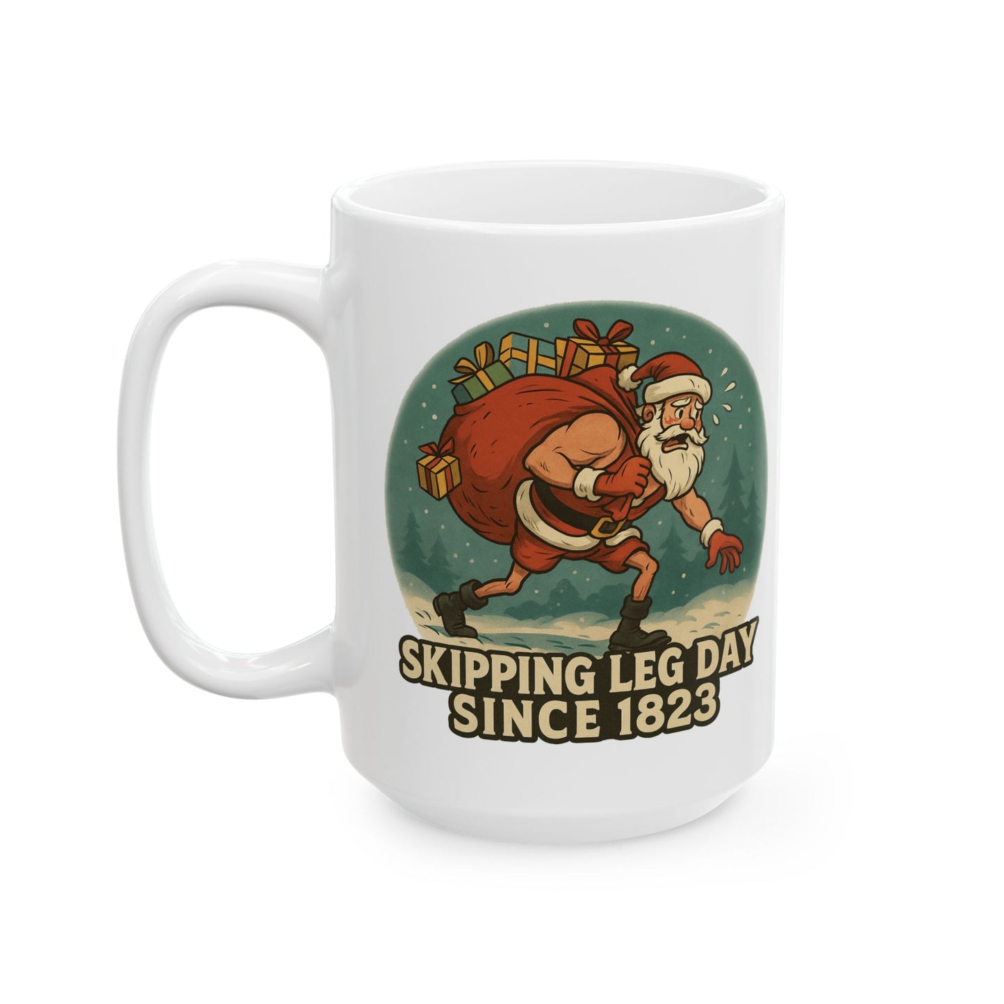 Festive Ceramic Mug for Holiday Cheer, Perfect for Christmas Gifts, Coffee Lovers, Fun Holiday Decor