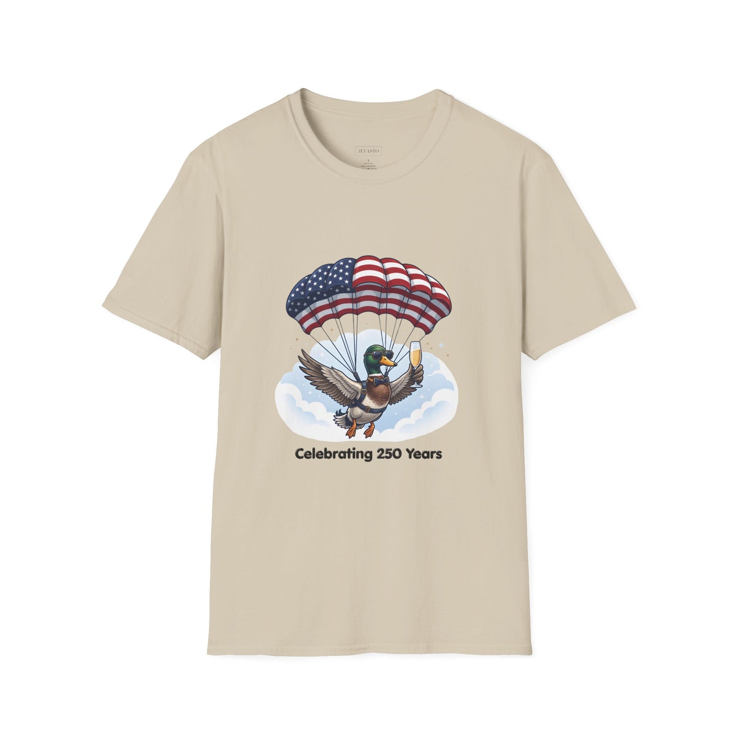Duck Parachute T-Shirt – Celebrating 250 Years Patriotic Graphic Tee