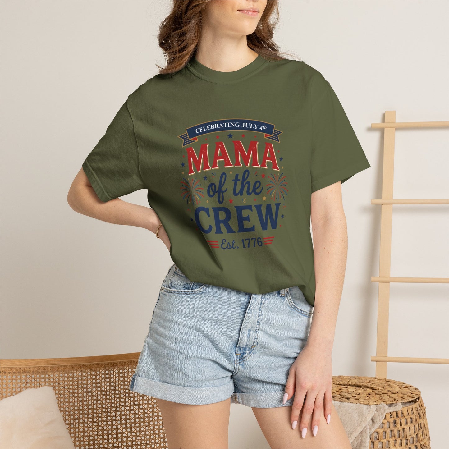 Mama of the Crew T-Shirt — Patriotic 4th of July Tee, Independence Day Shirt