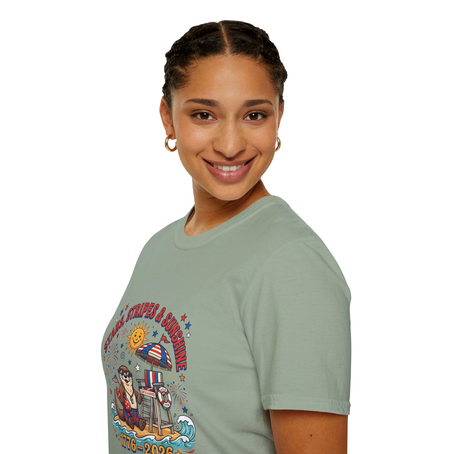 Stars, Stripes & Sunshine T-Shirt — Patriotic 1776–2026 Summer Tee, 4th of July Shirt