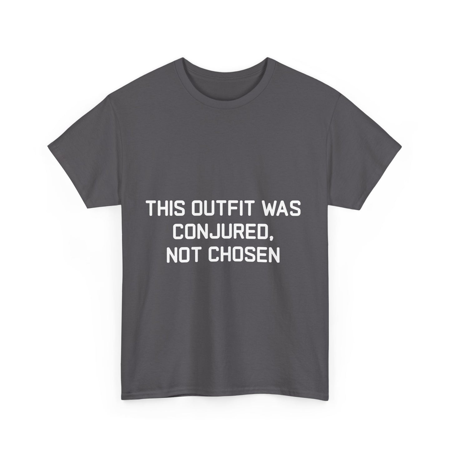 Unisex Heavy Cotton Tee - 'This Outfit Was Conjured, Not Chosen' - Funny Halloween T-shirt