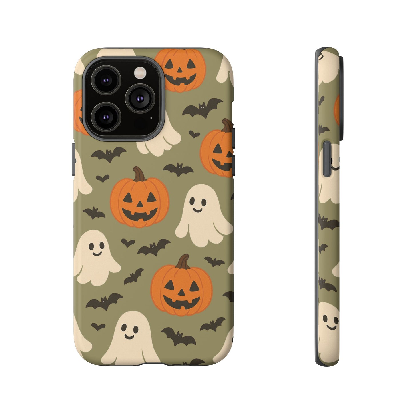 Halloween Phone Case with Ghosts and Pumpkins, Cute Fall Phone Cover, Spooky Season Accessory, Halloween Gift