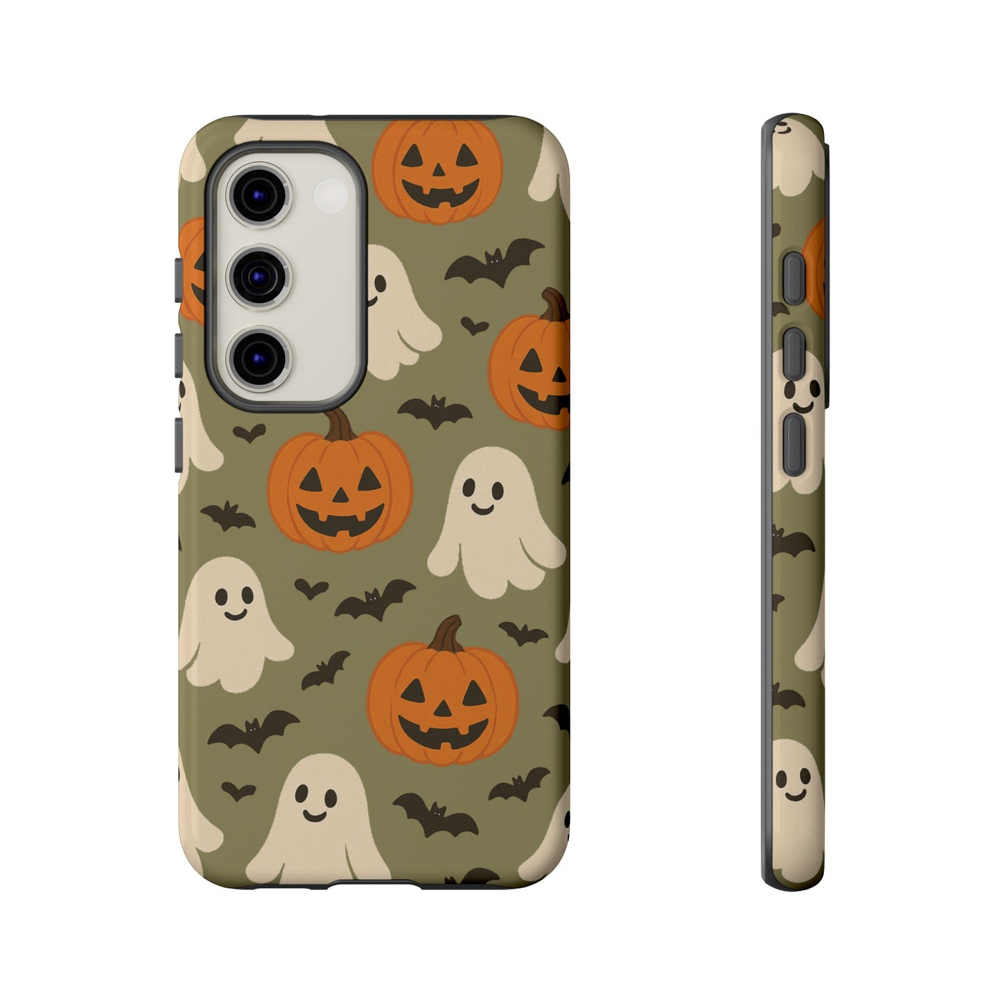 Halloween Phone Case with Ghosts and Pumpkins, Cute Fall Phone Cover, Spooky Season Accessory, Halloween Gift