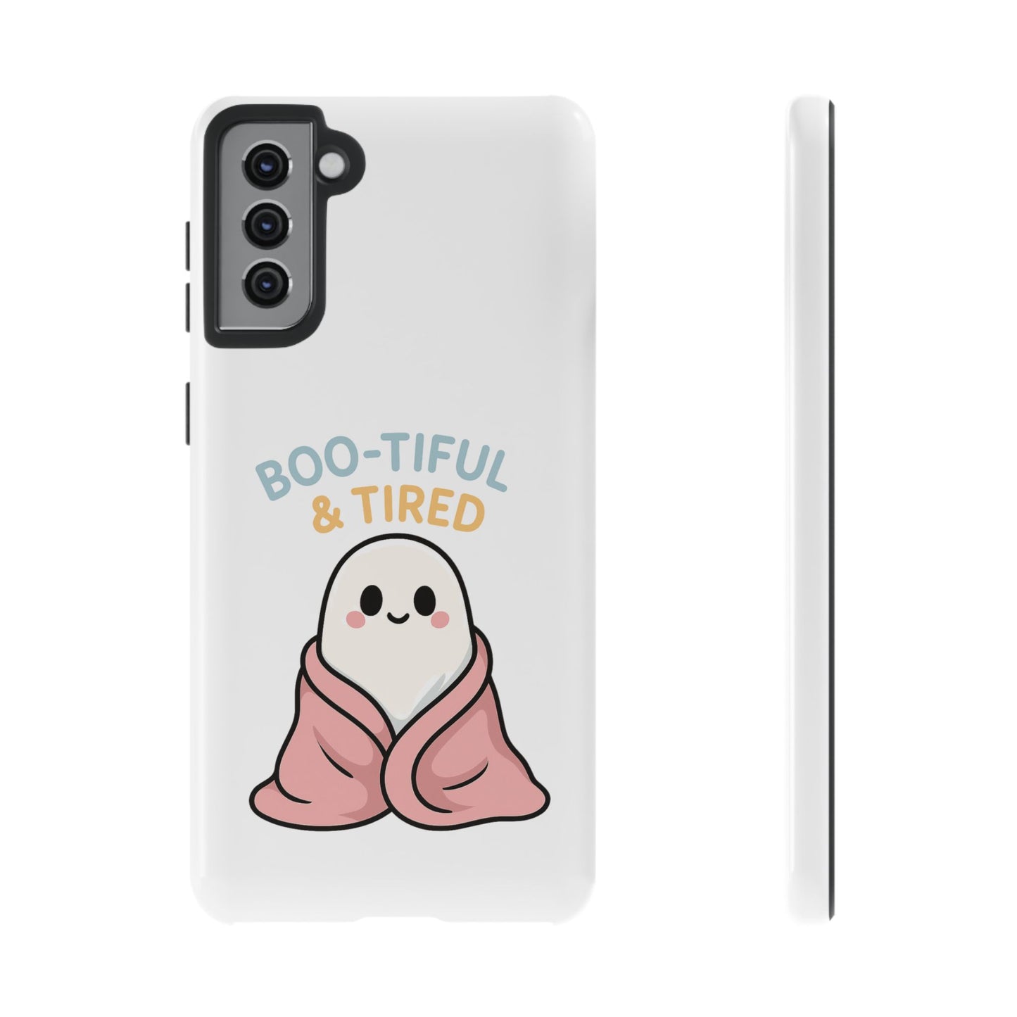 Boo-tiful & Tired Phone Case, Halloween-Themed Design