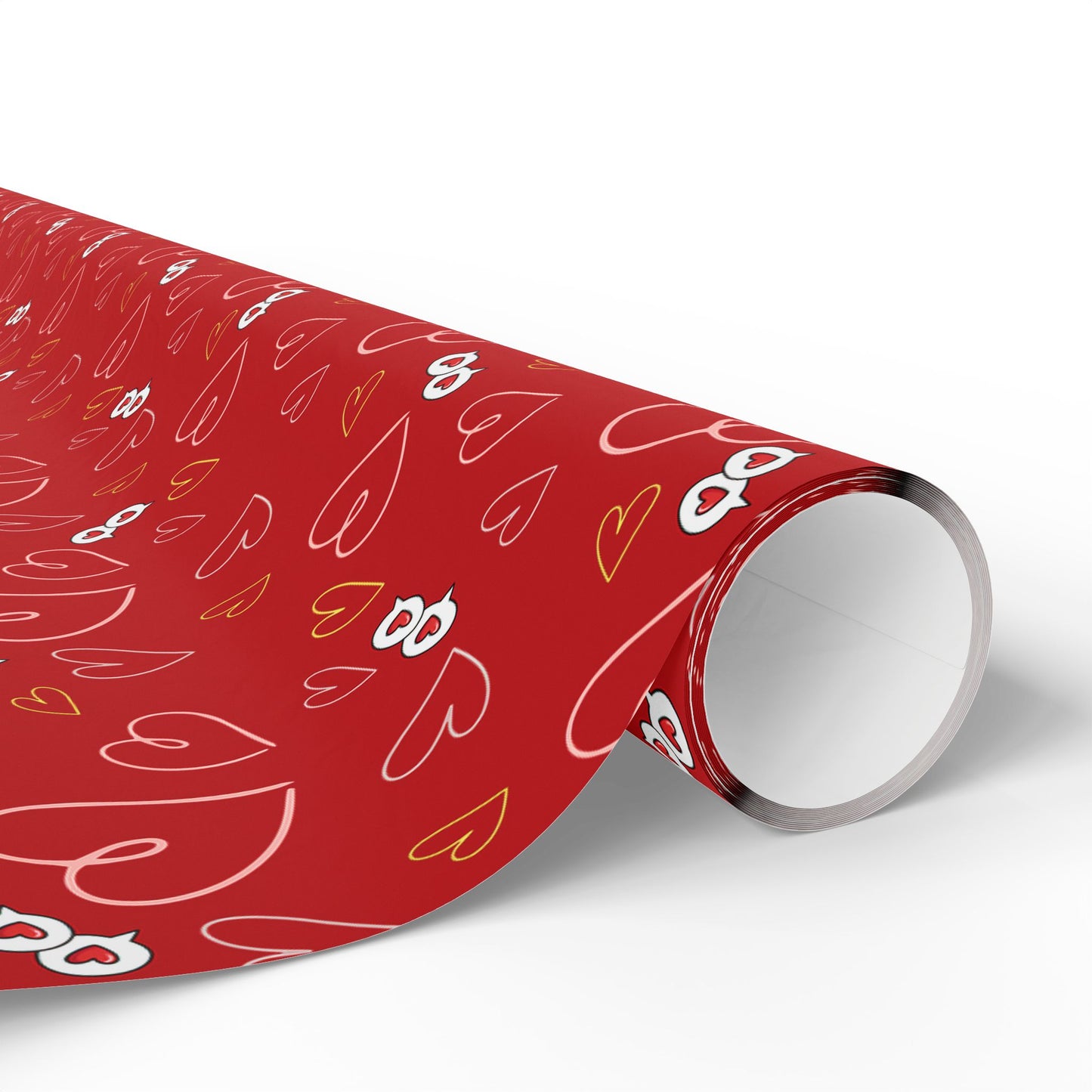 Red Heart Pattern Wrapping Paper — Romantic Gift Wrap for Valentine’s Day & Anniversaries