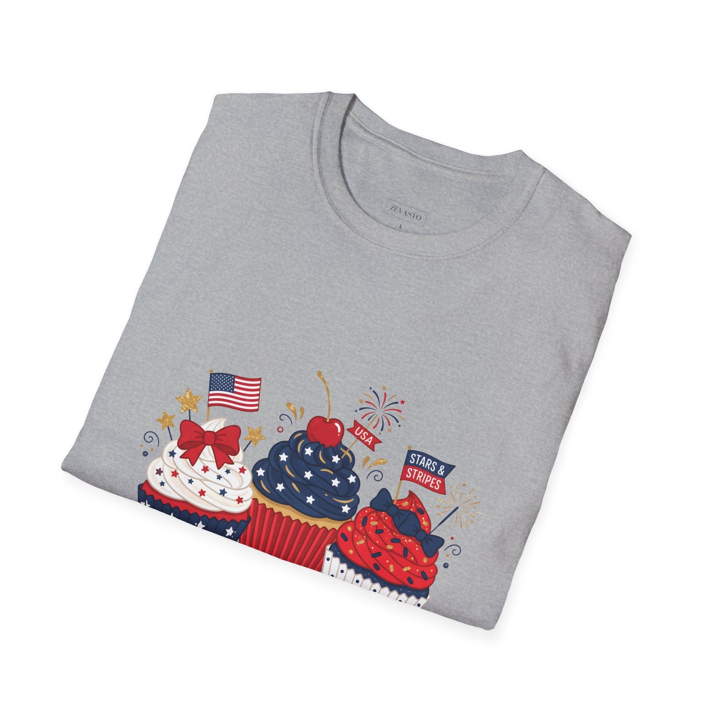 Patriotic Cupcakes T-Shirt — "Sweet Land of Liberty" 4th of July Tee