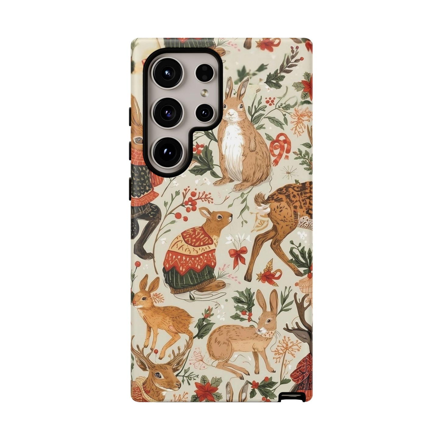 Christmas Phone Case, Animals in Christmas Spirit - Tough and Stylish for Nature Lovers
