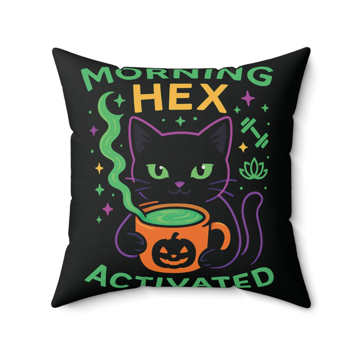 Halloween Cat Decor Pillow, Spooky Home Accent