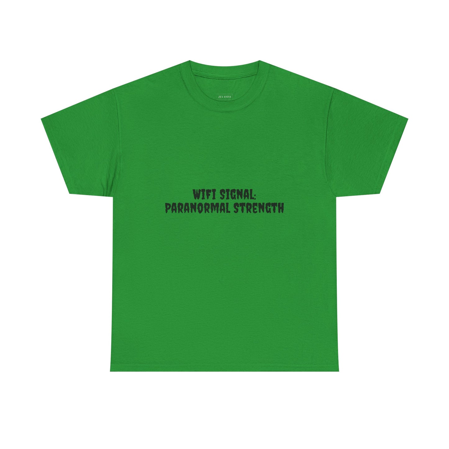 Paranormal Strength Tee, Unisex Heavy Cotton Tee, Funny Wifi Signal T-Shirt, Humor Apparel