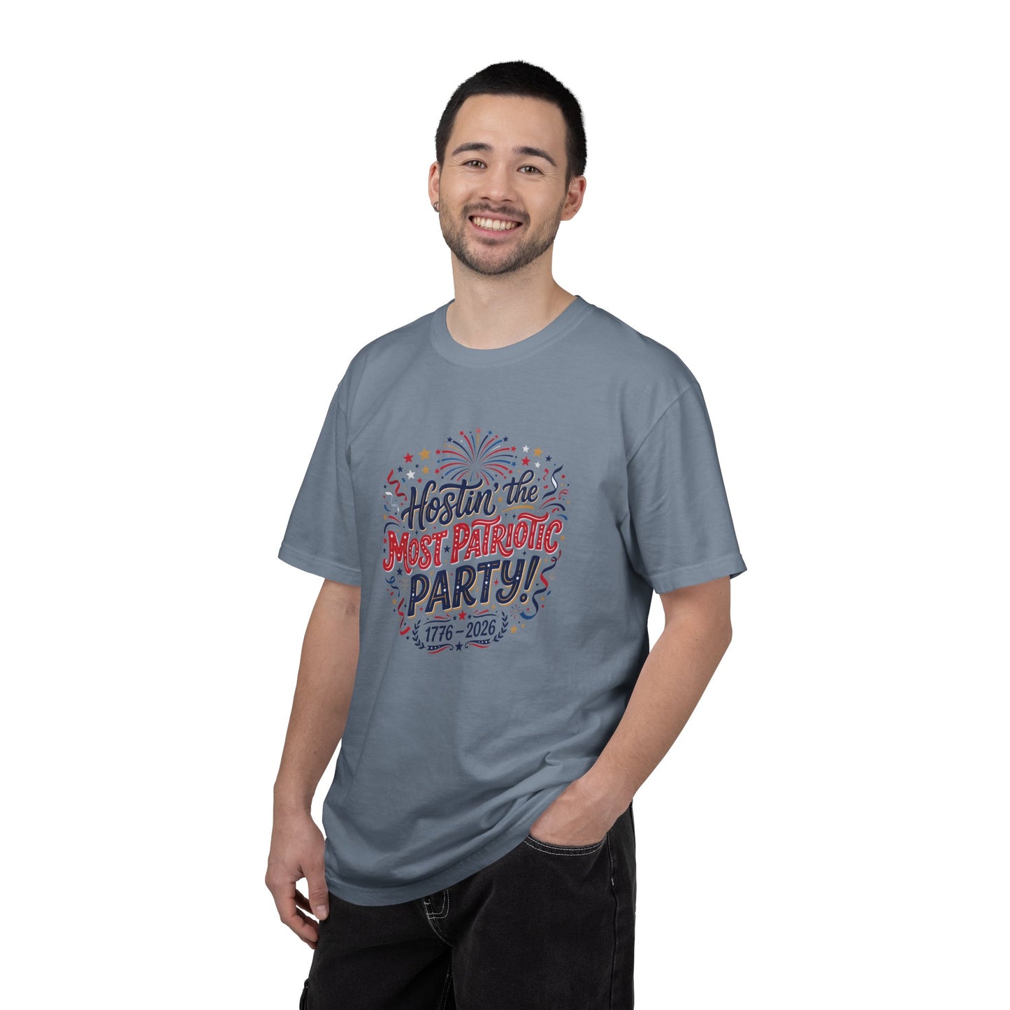 Patriotic 'Hostin' the Most Patriotic Party' T-Shirt, 4th of July Shirt, Independence Day Tee