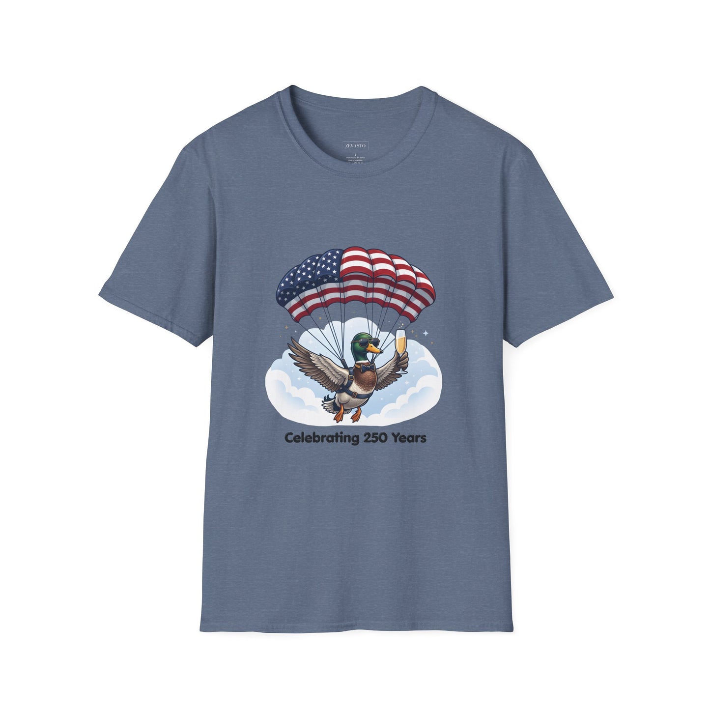 Duck Parachute T-Shirt – Celebrating 250 Years Patriotic Graphic Tee