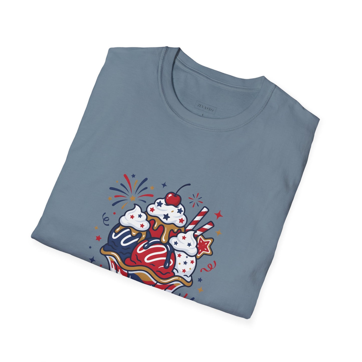 Sweet Liberty Ice Cream T-Shirt — Patriotic 4th of July Sundae Tee