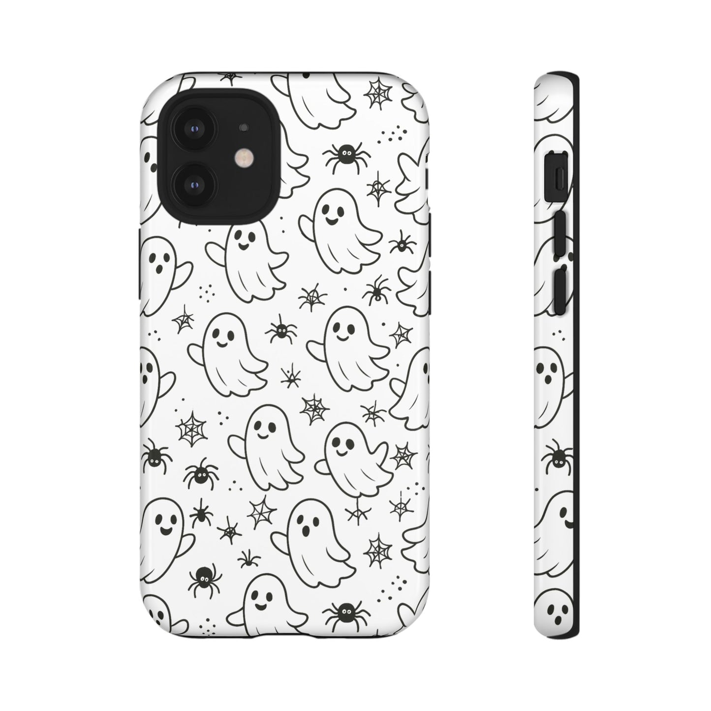 Ghostly Phone Case, Cute Halloween Phone Cover, Tough Phone Case, Spooky Phone Accessory, Ghost Pattern Design