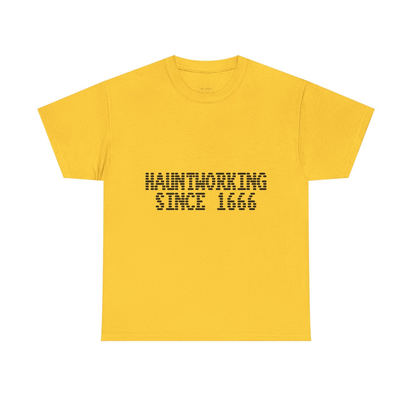 Hauntworking Since 1666-Cotton Tee, Halloween-Themed Tshirt