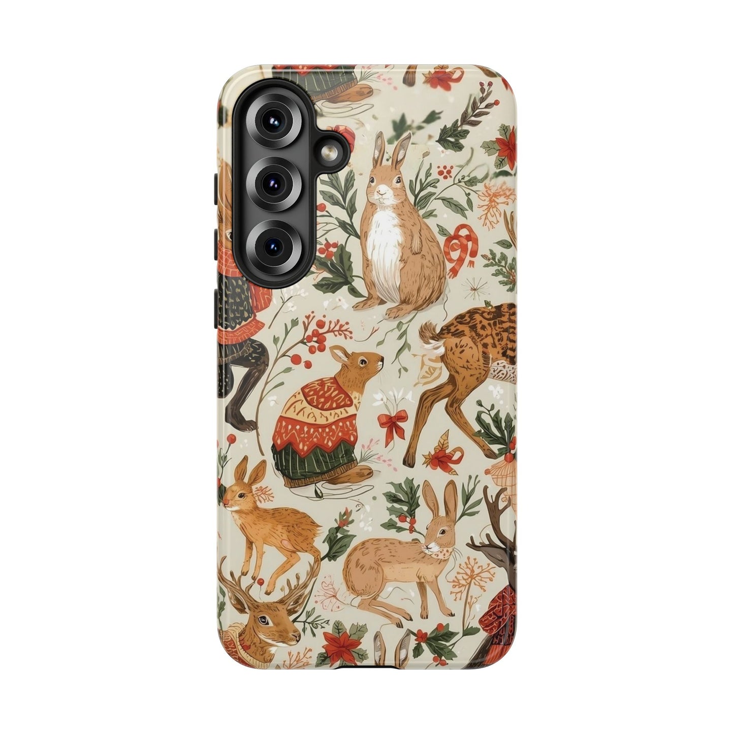 Christmas Phone Case, Animals in Christmas Spirit - Tough and Stylish for Nature Lovers