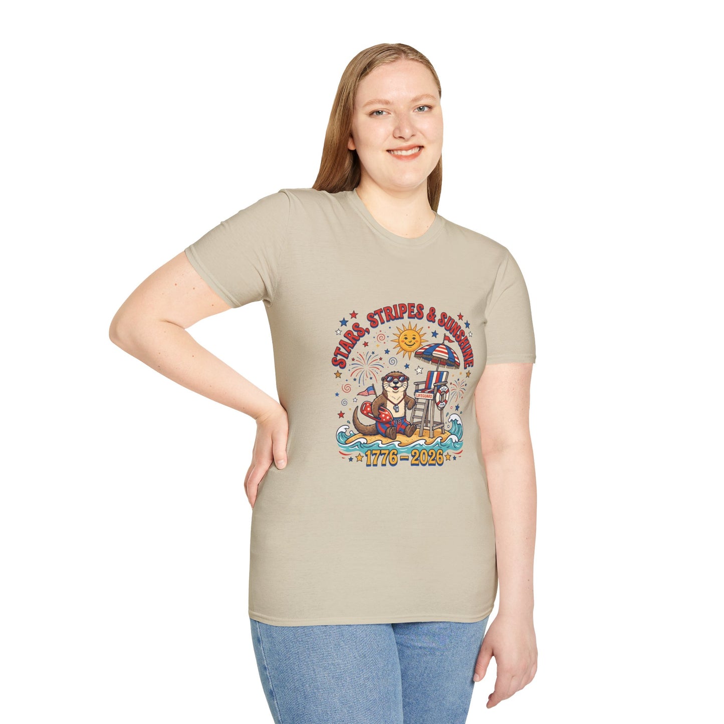 Stars, Stripes & Sunshine T-Shirt — Patriotic 1776–2026 Summer Tee, 4th of July Shirt