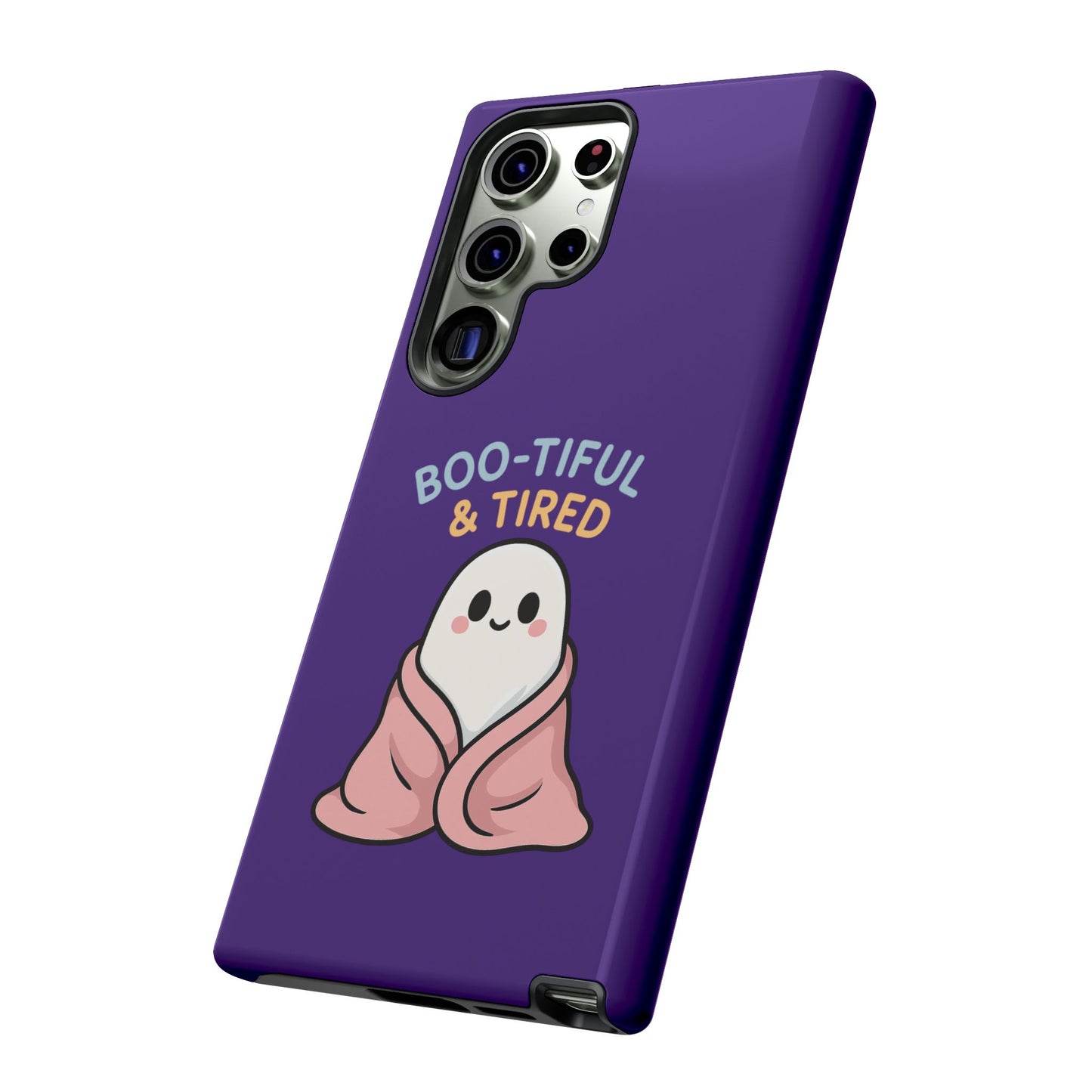 Boo-Tiful & Tired Phone Case, Halloween-Themed Design