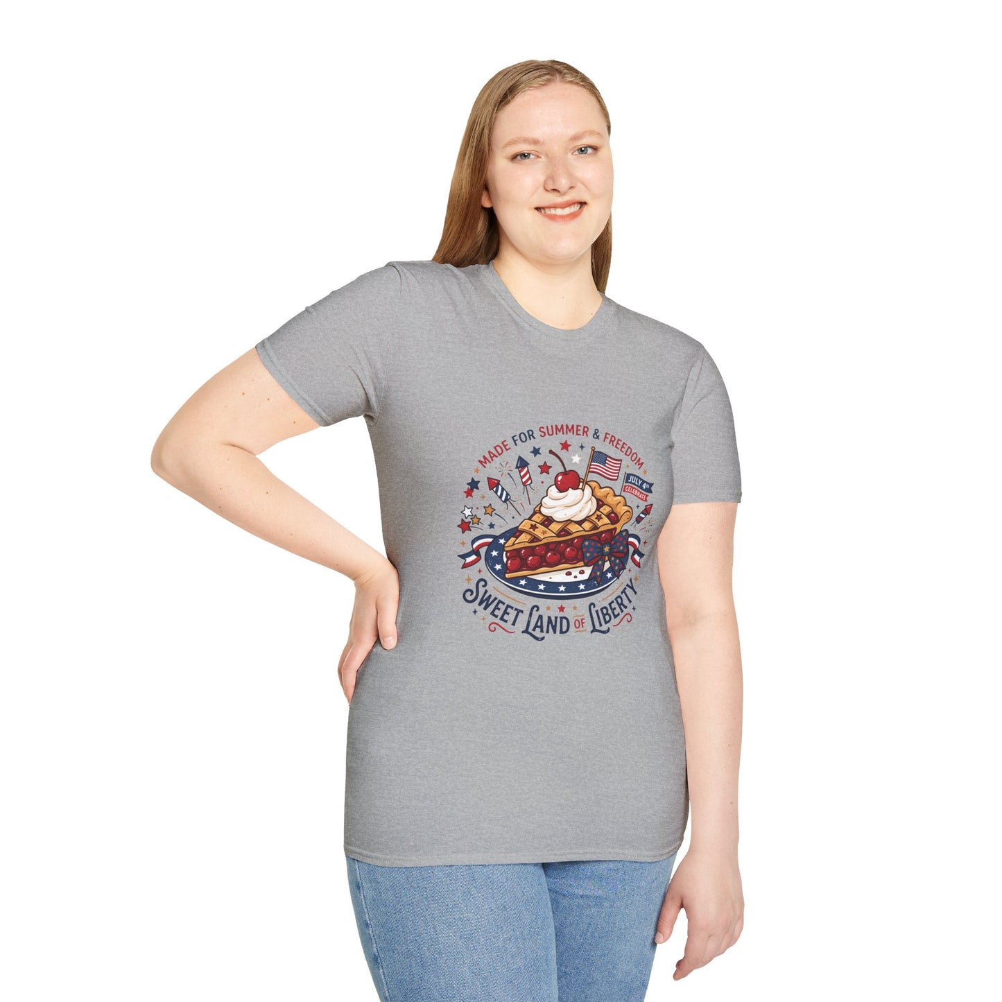Sweet Land of Liberty Pie T-Shirt — Patriotic 4th of July Dessert Graphic Tee