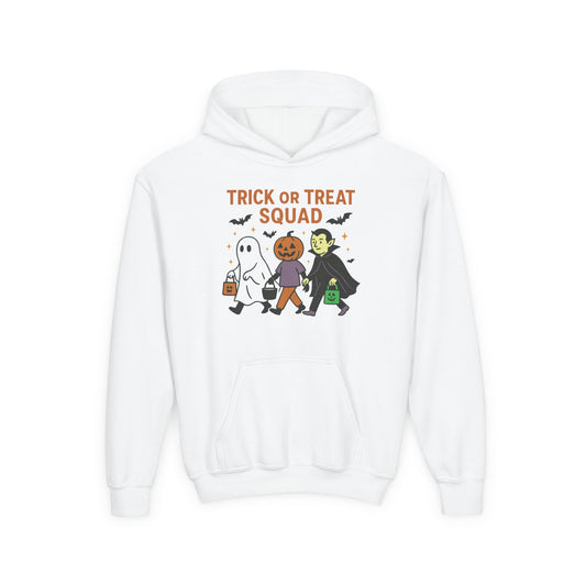 Youth Halloween Sweatshirt - Trick or Treat Squad, Cute Kids Hoodie