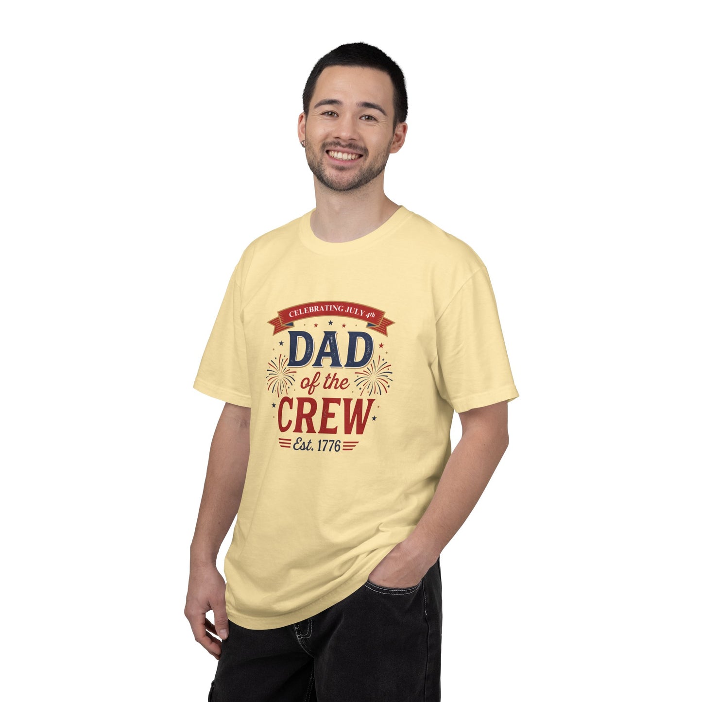 Dad of the Crew T-Shirt — Patriotic 4th of July Tee, Independence Day Shirt