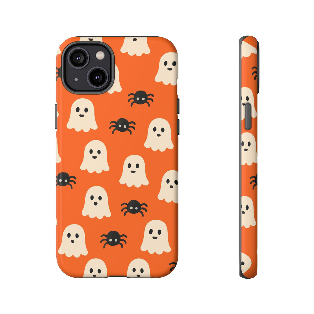 Cute Halloween Phone Case with Ghosts and Spiders, Spooky Gift, Fall Accessory, Unique Halloween Decor, Mobile Protection