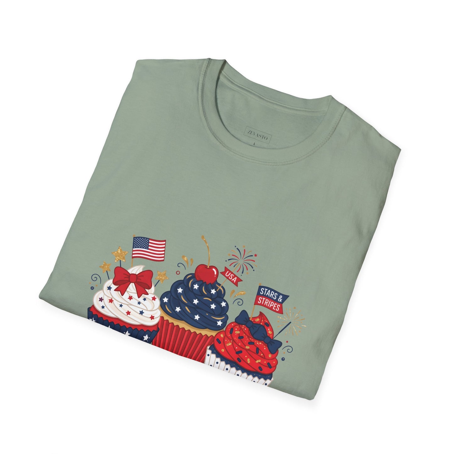 Patriotic Cupcakes T-Shirt — "Sweet Land of Liberty" 4th of July Tee