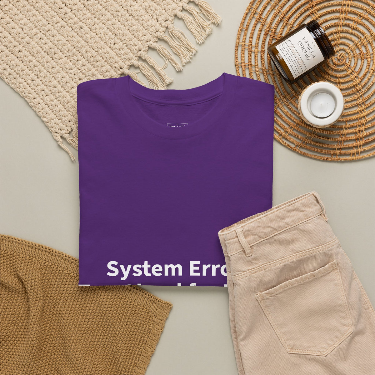 System Error Tee - Unisex Heavy Cotton Shirt, Perfect for Halloween, Geeky Fun