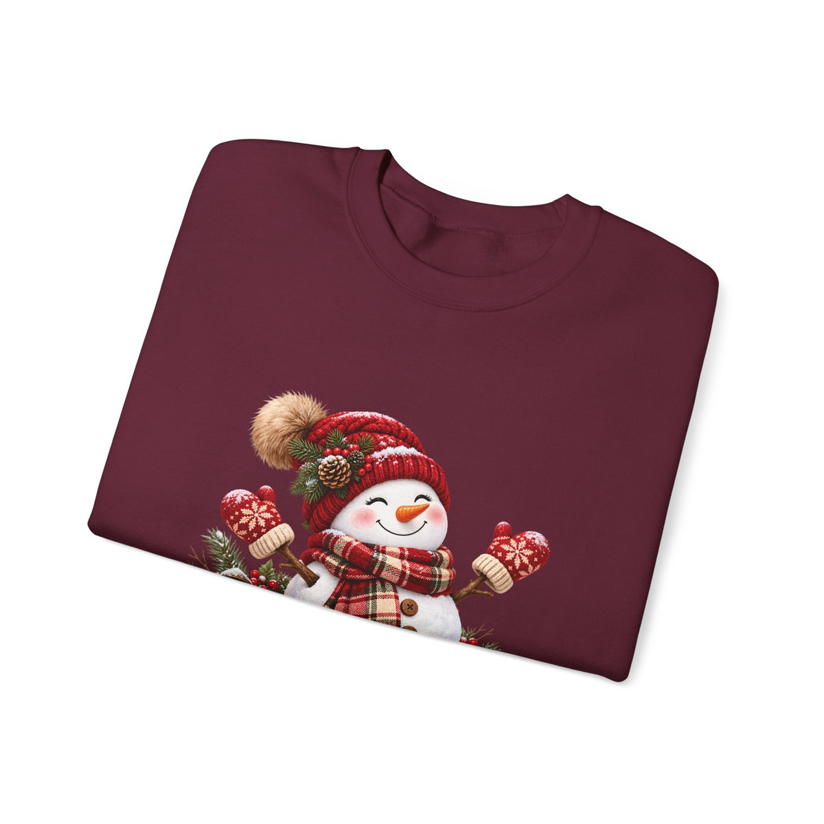 Snowman Holiday Sweatshirt - Cozy Christmas Unisex Sweatshirt