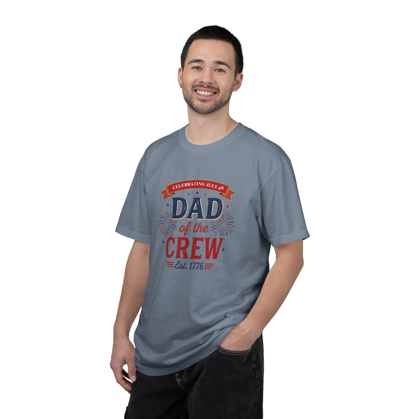 Dad of the Crew T-Shirt — Patriotic 4th of July Tee, Independence Day Shirt