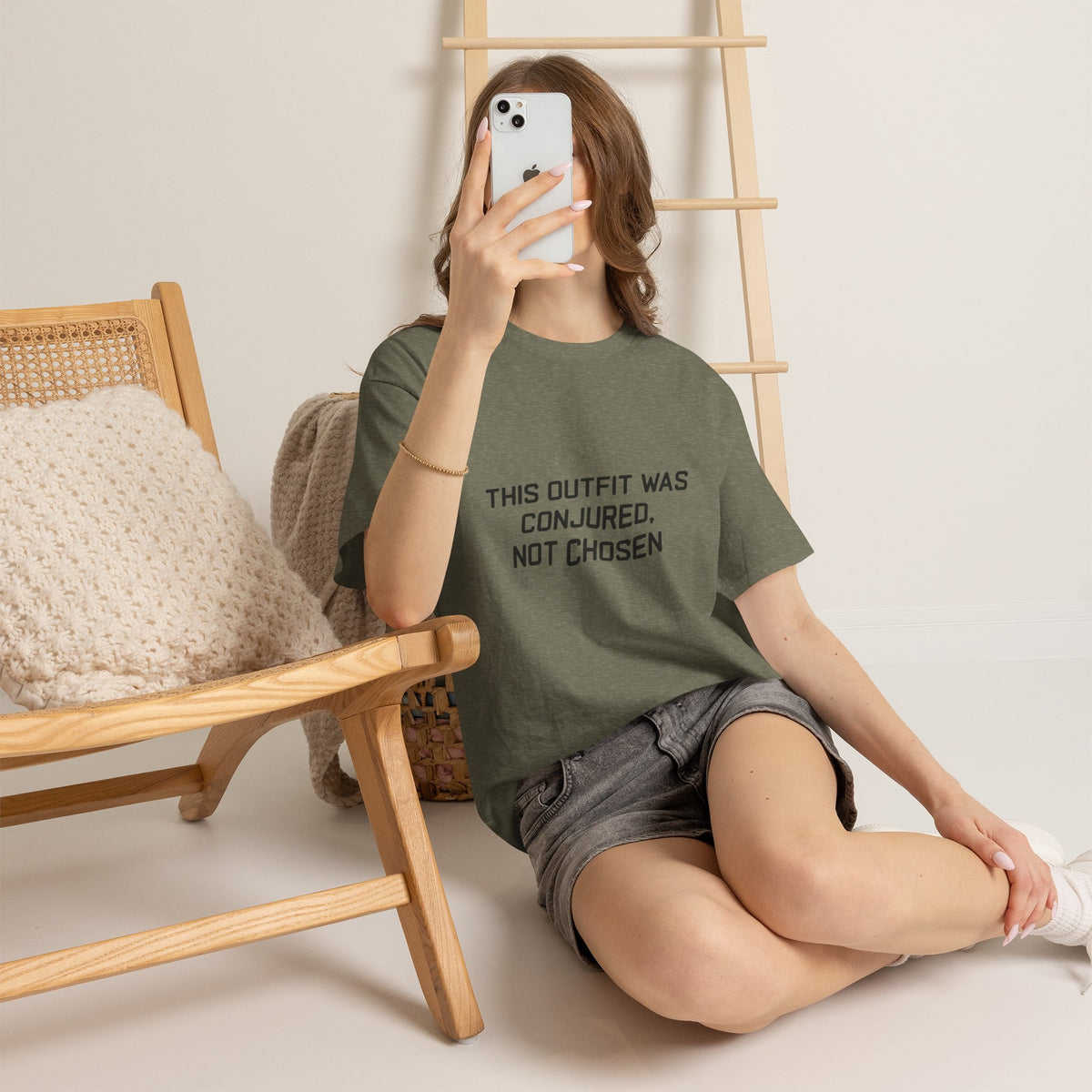 Unisex Heavy Cotton Tee - 'This Outfit Was Conjured, Not Chosen' - Funny Halloween T-shirt
