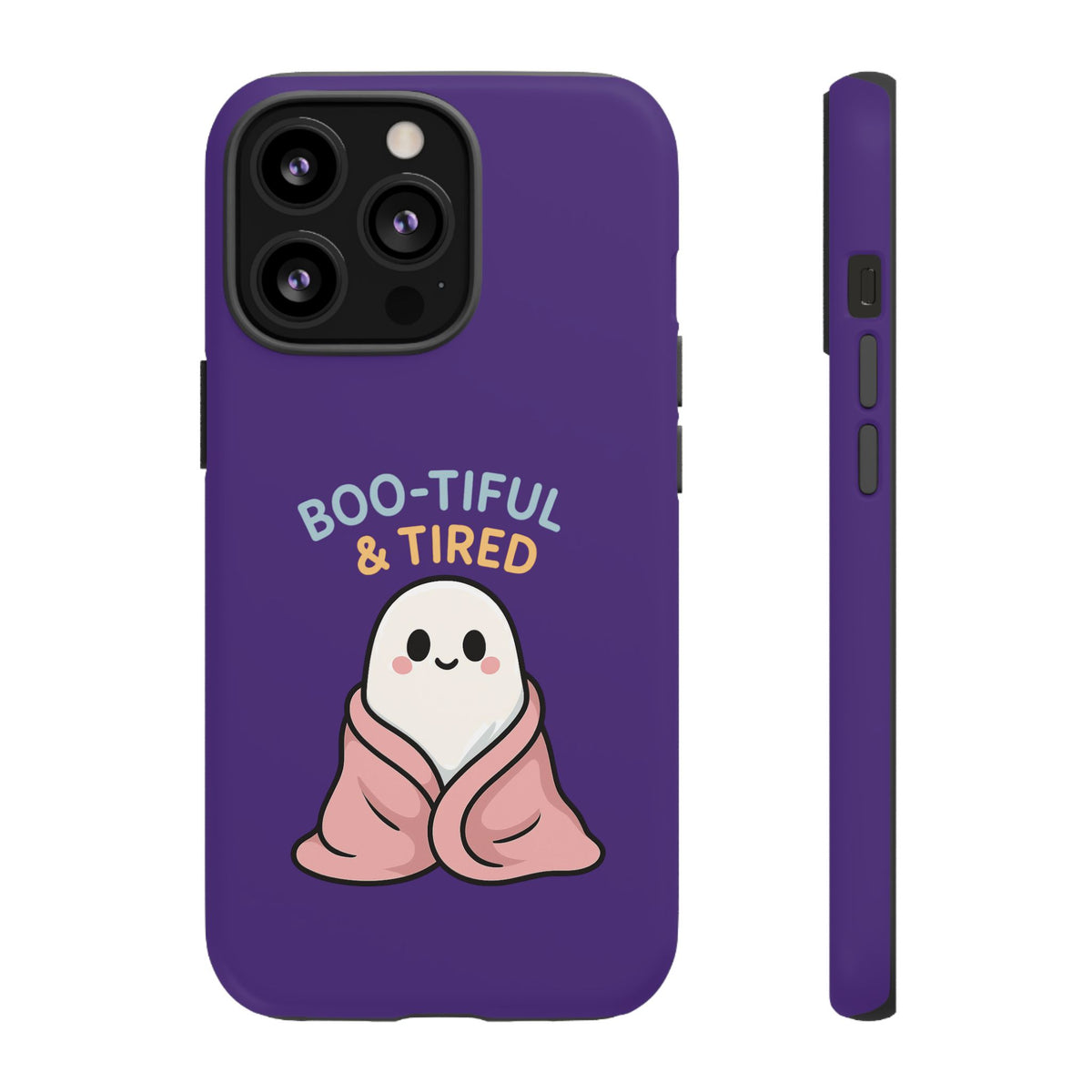 Boo-Tiful & Tired Phone Case, Halloween-Themed Design